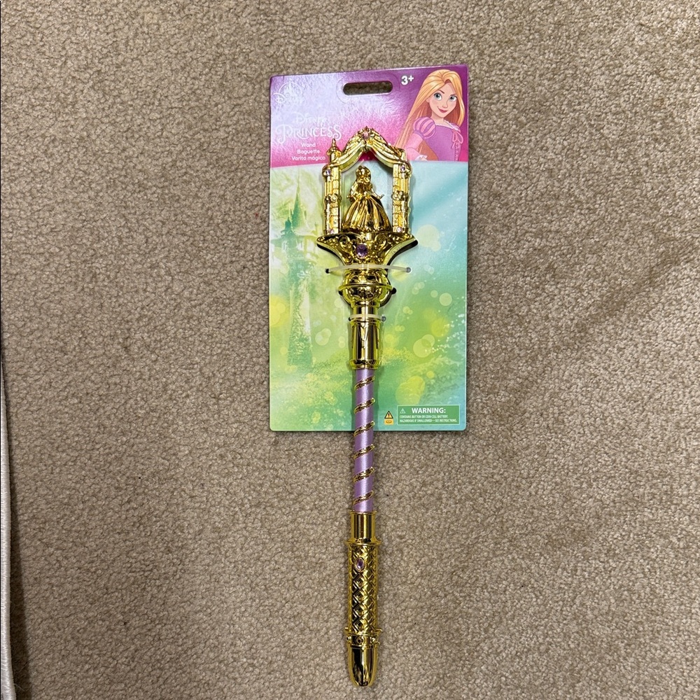 Disney Rapunzel Gold and Purple Wand. 2 light up switches. New